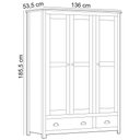 Ver imagem 5 de Guarda Roupa Solteiro 3 Portas 2 Gavetas Madeira Maciça Mazzaro F06 Freijó - Lyam Decor
