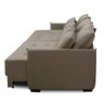 Sofá Cama Retrátil e Reclinável 2,10m com Molas Carol Veludo Cappuccino Adonai Estofados - 6