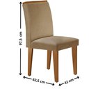 Ver imagem 4 de Conjunto Mesa de Jantar 180cm com 6 Cadeiras Estofadas Multimóveis Crrft-CON051 Madeirado/Bege