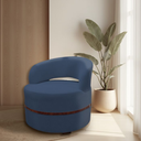 Ver imagem 6 de Conjunto 2 Poltronas Decorativa Luana Estofada Sala em Linho Cor: Azul