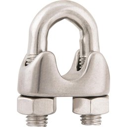 Clips para cabo de aço 3/8" leve inox - Vonder - 1