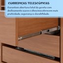 Ver imagem 6 de Conjunto Quarto Infantil Guarda-roupa 4 Portas 3 Gavetas e Cômoda 8 Gavetas Alice Espresso Móveis