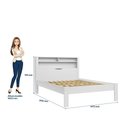 Ver imagem 2 de Guarda Roupa Bélgica 2 Portas com Espelho e Cama Casal Invicta Branco Brilho - Santos Andirá