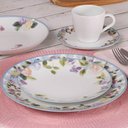 Ver imagem 2 de Prato Raso Jantar 25cm Porcelana Decorada Floral Tramontina