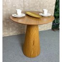 Ver imagem 2 de Mesa de Jantar Cone 70cm Base Madeira Freijó Tampo Freijó - Marrom