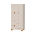 Ver imagem 5 de Quarto de Bebe Berço Americano + Guarda Roupa Infantil 3P 3g Apolo Areia Fosco