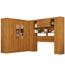 Ver imagem 3 de Guarda-Roupa Casal Modulado Positano 9 Portas 2 Gavetas com Espelho Cinamomo - Pnr Móveis