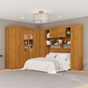 Ver imagem 1 de Guarda-Roupa Casal Modulado Positano 9 Portas 2 Gavetas com Espelho Cinamomo - Pnr Móveis