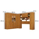 Ver imagem 4 de Guarda-Roupa Casal Modulado Positano 9 Portas 2 Gavetas com Espelho Cinamomo - Pnr Móveis