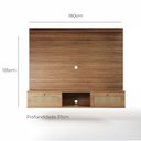 Ver imagem 2 de Painel para Tv até 75 Polegadas San Antonio 2 Portas - Carvalho / Trama Carvalho