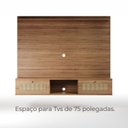 Ver imagem 3 de Painel para Tv até 75 Polegadas San Antonio 2 Portas - Carvalho / Trama Carvalho