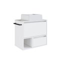 Ver imagem 2 de Gabinete Banheiro com Cuba 1 Porta 1 Gaveta Toalheiro 60cm Suspenso Multimóveis Crpro-BAL016 Branco