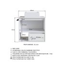 Ver imagem 6 de Gabinete Banheiro com Cuba 1 Porta 1 Gaveta Toalheiro 60cm Suspenso Multimóveis Crpro-BAL016 Branco