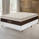 Ver imagem 2 de Cama Box Branca + Colchão Casal Santiago Molas Ensacadas Pillow Paparazzi 138x188x75cm - Macio
