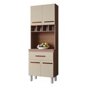 Ver imagem 2 de Paneleiro Torre Quente Vic 4 Portas 1 Gaveta MDP 60cm Off White