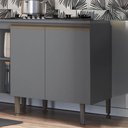 Ver imagem 1 de Balcão de Cozinha Greta 2 Portas 1 Prateleira Cinza - Irm Móveis