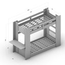 Ver imagem 4 de Beliche Adulto com Escrivaninha Estrela