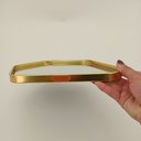Ver imagem 5 de Bandeja Decorativa de Metal Dourado 3x26x17cm Servir Mesa Organizar Café