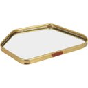 Ver imagem 1 de Bandeja Decorativa de Metal Dourado 3x26x17cm Servir Mesa Organizar Café