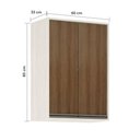 Ver imagem 4 de Armário Aéreo De Cozinha 60cm 2 Portas 2 Prateleiras Linea