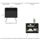 Ver imagem 3 de Mesa de Cabeceira 40cm Retrô Multimóveis V4041 Preta/Branca