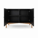 Ver imagem 4 de Cômoda com 2 Portas em Madeira Maciça Aurora Preto