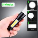Ver imagem 7 de Mini Lanterna Led Recarregável USB com Zoom 3 Modos