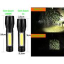 Ver imagem 2 de Mini Lanterna Led Recarregável USB com Zoom 3 Modos