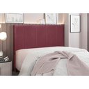 Ver imagem 2 de Cabeceira Cama Box Casal 140 Cm Arizona Veludo Vinho S04 - D'Rossi