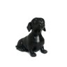 Figura Decorativa Cachorro Filhote Dachshund Preto Genérico - 2