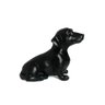 Figura Decorativa Cachorro Filhote Dachshund Preto Genérico - 1