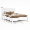 Ver imagem 3 de Cama Queen 120x165cm 100% MDF BP Roma Branco