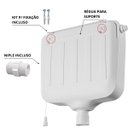 Ver imagem 6 de Caixa de Descarga Elevada de 6,8 À 9l Branca + Tubo de Descida + Engate + Fita Veda Rosca