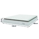Ver imagem 5 de Cama Box Colchão Casal Queen Molas Ensacadas City Pillow Top 158x198x61cm Linho Branco / Bege