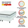 Cama Box Colchão Casal Queen Molas Ensacadas City Pillow Top 158x198x61cm Linho Branco / Bege - 5