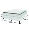 Cama Box Colchão Casal Queen Molas Ensacadas City Pillow Top 158x198x61cm Linho Branco / Bege - 3