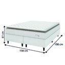 Ver imagem 4 de Cama Box Colchão Casal Queen Molas Ensacadas City Pillow Top 158x198x61cm Linho Branco / Bege