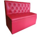 Ver imagem 1 de Poltrona Booth 1,50cm Vermelha Capitone Costurado