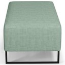Ver imagem 6 de Puff Decorativo Sala de Estar Cléo 90cm Base de Ferro Preto W01 Linho Verde Menta - Lyam Decor