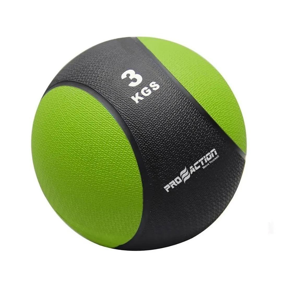 Medicine Ball 3kg Proaction - Verde/Preto - 1