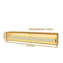 Ver imagem 4 de Rack TV Lumier 172 cm Pés Rodizio Luz LED Neon Naturale Off