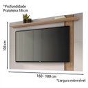 Ver imagem 4 de Painel Extensivel TV 70 Polegadas Leme Freijo Off White CLB