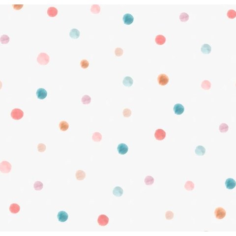 Papel de Parede Wiler Bambine - Poá Aquarelado Colorido Ba0042