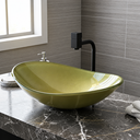 Ver imagem 3 de Cuba Bath 54x40cm Vidro Temperado Bath Dourada 10mm 4046 de Apoio Grande