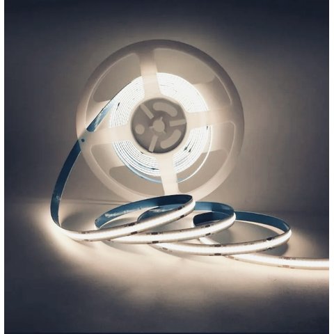 Fita Led Cob 7020 12w/ Metro 360 Led Ip20 12v 5 Metros Branco Neutro 4000k