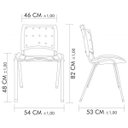 Ver imagem 3 de Cadeira Empilhável Plástica Acquamarine Anatômica 5 Unidades - Ultra Móveis