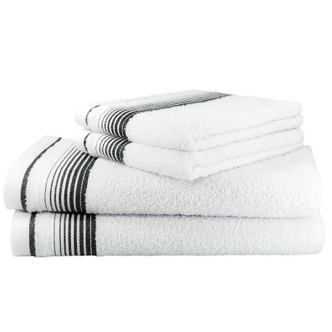 Kit Casal Toalha Karisma 2 Banho e 2 Rosto Perfeito Estilo Branco