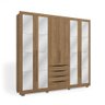 Guarda-roupa Casal 100% Mdf Kappesberg 16 Espelhos 6 Portas 4 Gavetas Nogueira - 8
