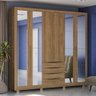 Guarda-roupa Casal 100% Mdf Kappesberg 16 Espelhos 6 Portas 4 Gavetas Nogueira - 1
