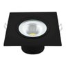Kit 2 Spot Led 5w Quadrado Embutir Branco Frio 9x9cm Preto - 1